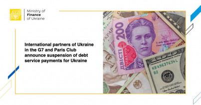 Міжнародні партнери України у G7 і члени Паризького клубу кредиторів оголошують про відстрочення платежів з обслуговування боргу для України