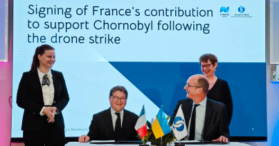 France contributes €10 million to the EBRD's Chornobyl Fund for the restoration of the protective shelter over the Chornobyl sarcophagus